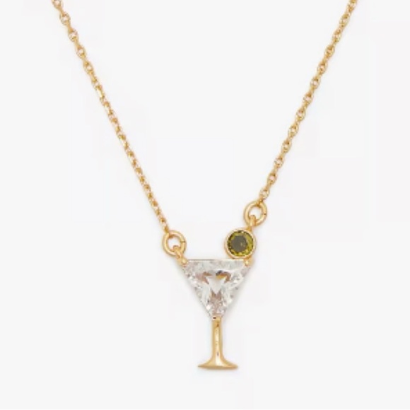 Kate Spade Elegant Gold Martini 🍸 Necklace - Picture 1 of 2